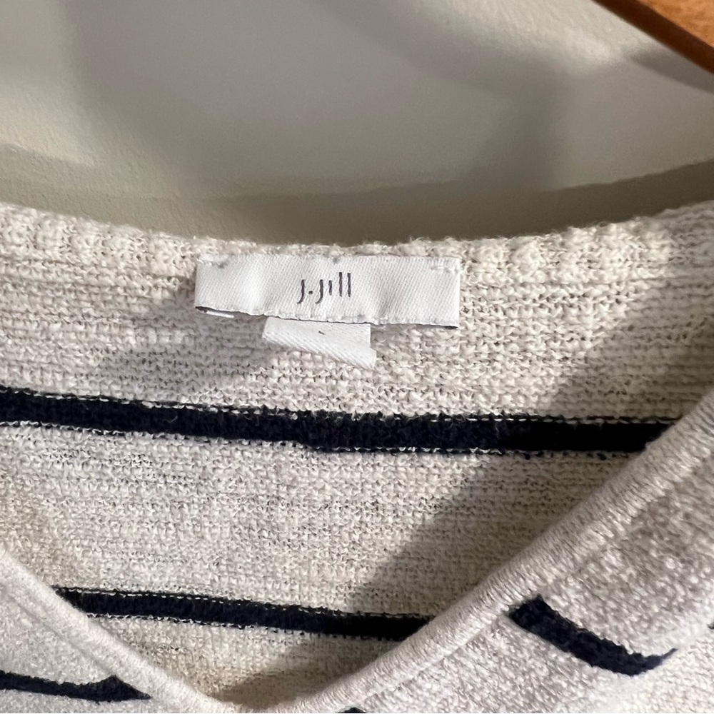 J. Jill Striped Hooded Sweater - Picture 2 of 4